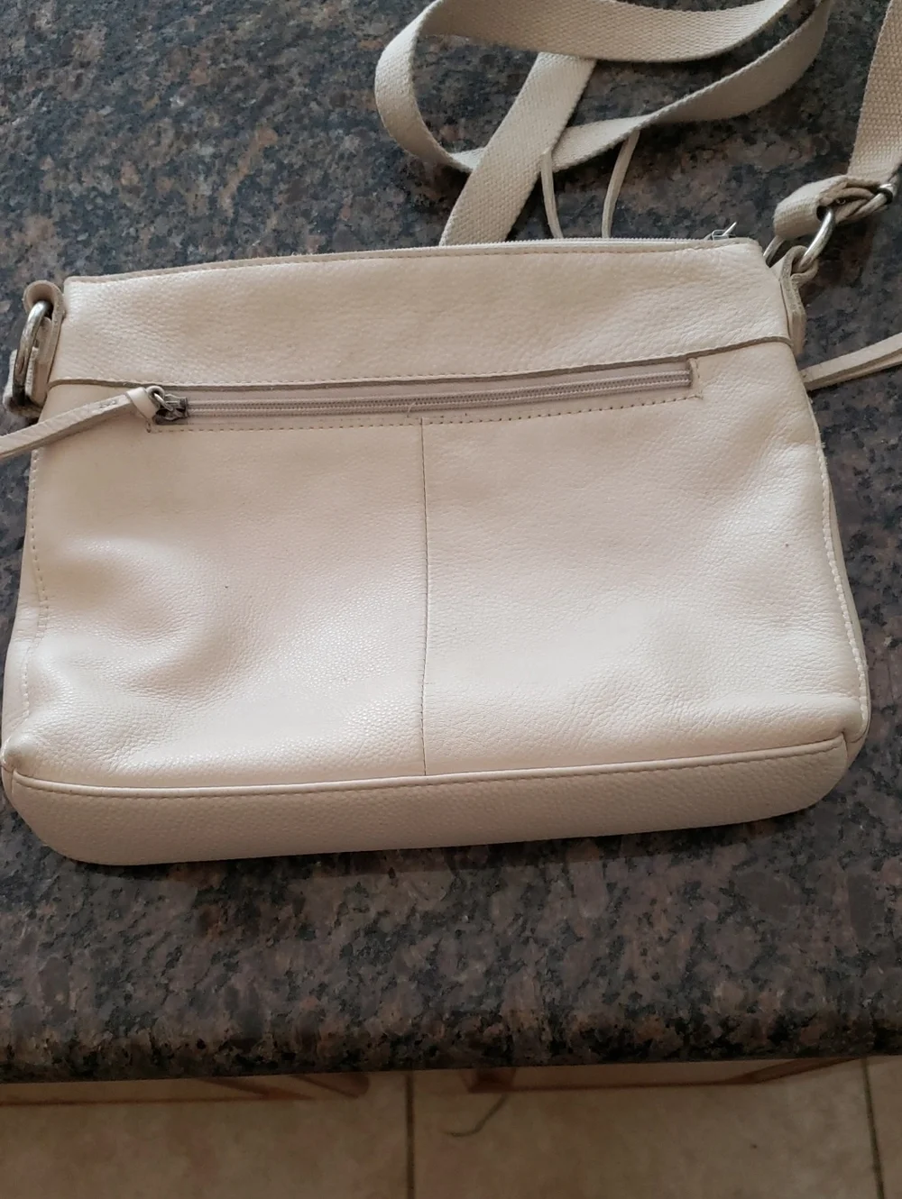 Women's The Sak Cream Crossbody Leather Bag with Floral Embossing